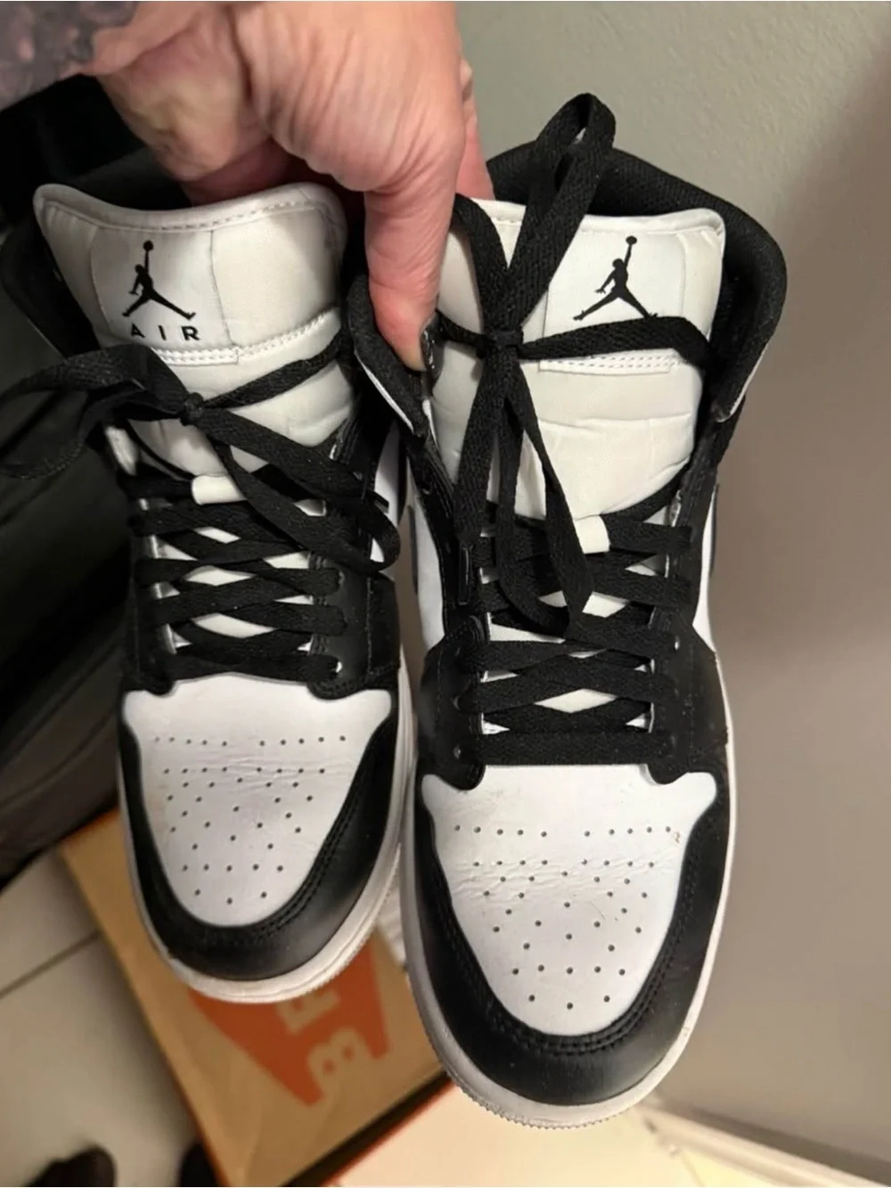 Jordan Men’s Black, White and Light Gray Hi-Top Sneaker